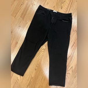 Women’s Jeans 14/32S Universal Threads High Rise Slim Straight Black Ankle